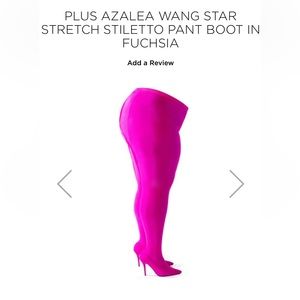 BNWT Azalea Wang stilleto pants boots plus size - fuschia